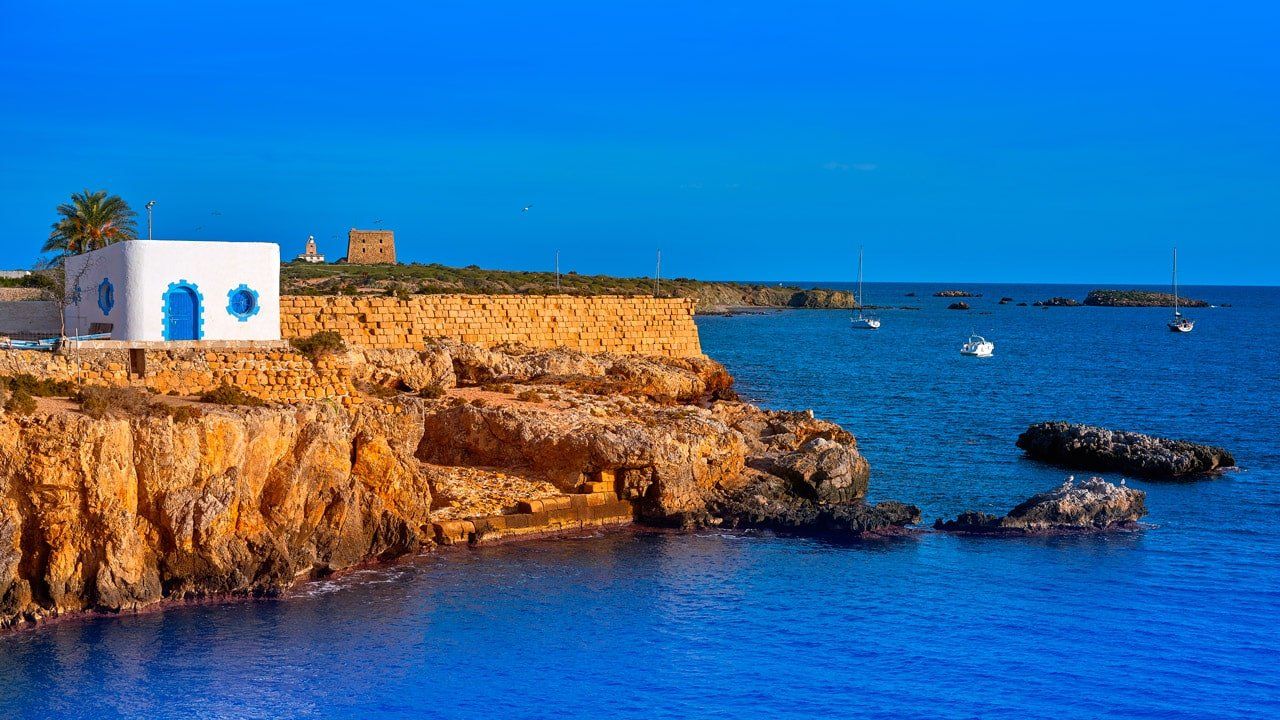 Calas y playas en la Isla de Tabarca